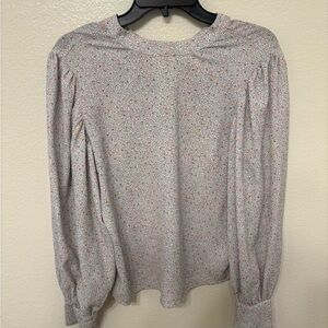 Rachel Zoe Gray and Orange Floral Blouse